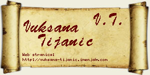Vuksana Tijanić vizit kartica